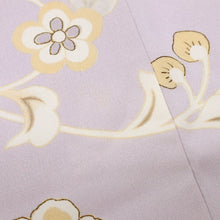 画像をギャラリービューアに読み込む, 【中古】訪問着 エレガント 花菱七宝に花唐草模様 鴇鼠色 略礼装 フォーマル 身丈157cm 裄丈64cm 袷正絹着物 HP9-13
