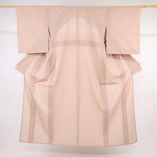 画像をギャラリービューアに読み込む, 【中古】洗える夏着物 無地小紋 灰梅色ピンク ふだん着物洗替えに♪ カジュアル 身丈152.5cm 裄丈62cm 化繊 IP5-8
