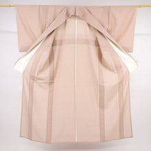 画像をギャラリービューアに読み込む, 【中古】洗える夏着物 無地小紋 灰梅色ピンク ふだん着物洗替えに♪ カジュアル 身丈152.5cm 裄丈62cm 化繊 IP5-8
