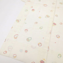 画像をギャラリービューアに読み込む, 【中古】上質 長襦袢 大小ダルマ 白 着物下 身丈120.5cm 裄丈64cm 正絹 和装 きもの J7-1
