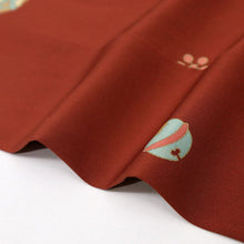 画像をギャラリービューアに読み込む, 【中古】上質 長襦袢 赤茶色 はんなりぽっくり 着物下 身丈121cm 裄丈63cm 正絹 和装 きもの J7-3
