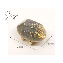 画像をギャラリービューアに読み込む, 【金箔入り ストーン帯留め】 帯飾り 三分紐 ハンドメイド 立体カット ラメ入り 夏着物 浴衣 カジュアル 帯どめ おびどめ 和装小物 日本製 大人 上品 かわいい
