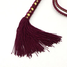 画像をギャラリービューアに読み込む, 振袖用 帯締め 女性 帯締め 花柄 エンジ ゴールド ワインレッド パール飾り ラインストーン 礼装用 フォーマル 正絹 日本製 組紐 帯〆 レディース 着物
