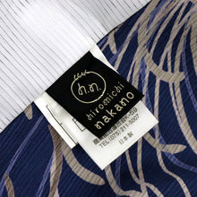 画像をギャラリービューアに読み込む, 【中古】長尺 洗える夏着物 小紋『ヒロミチナカノ』糸菊 カジュアル 濃紺 身丈158cm 裄丈68cm 化繊 KA7-64
