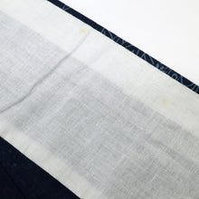 画像をギャラリービューアに読み込む, 【中古】特選浴衣 しじら織り 綿麻 流水に肩車菊花模様抜染 濃紺 カジュアル 身丈157cm 裄丈62cm 単衣着物 KA9-9

