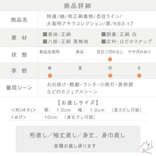 画像をギャラリービューアに読み込む, 【中古】特選 紬 大島 小紋 明アキラコレクション 杢目ライン 黒 カジュアル 身丈159.5cm 裄丈69cm 袷正絹着物 KB3-17
