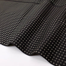 画像をギャラリービューアに読み込む, 【中古】特選 単衣 お召 小さなドットの横段 黒茶色 身丈159cm 裄丈67.5cm 正絹着物 KB6-12
