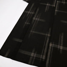 画像をギャラリービューアに読み込む, 【中古】長尺 洗える夏着物 小紋『和物語』かすれ十字 黒 化繊着物 カジュアル 身丈162.5cm 裄丈66cm KB7-120

