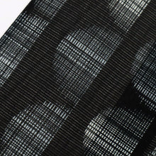 画像をギャラリービューアに読み込む, 【中古】長尺 洗える夏着物 絽 山本寛斎 小紋 カジュアル かすれ格子半円繋 身丈166.5cm 裄丈67.5cm 黒 KB7-42
