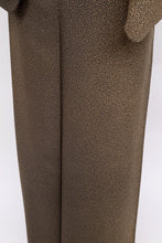 画像をギャラリービューアに読み込む, 【中古】長尺 小紋 大小霰のグラデーションのライン カジュアル 濃茶 身丈173cm 裄丈68cm 袷正絹着物 KC4-42
