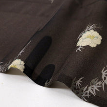 画像をギャラリービューアに読み込む, 【中古】長尺 洗える夏着物 小紋 ブランド『古今』エ霞笹桜 濃茶 化繊着物 カジュアル 身丈162.5cm 裄丈66cm KC7-53
