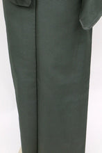 画像をギャラリービューアに読み込む, 【中古】長尺 単衣 特選『お召織』細やか角通し柄 黒緑×グレー カジュアル 身丈167.5cm 裄丈67cm 正絹 KG6-6
