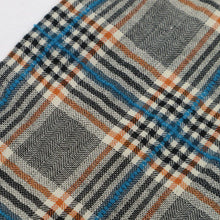画像をギャラリービューアに読み込む, 【中古】新品 長尺 単衣 木綿着物 細やかヘリンボンの格子 グレー多色 カジュアル 身丈165cm 裄丈70cm 単衣着物 KH8-8
