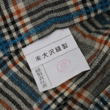 画像をギャラリービューアに読み込む, 【中古】新品 長尺 単衣 木綿着物 細やかヘリンボンの格子 グレー多色 カジュアル 身丈165cm 裄丈70cm 単衣着物 KH8-8
