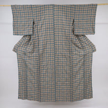 画像をギャラリービューアに読み込む, 【中古】新品 長尺 単衣 木綿着物 細やかヘリンボンの格子 グレー多色 カジュアル 身丈165cm 裄丈70cm 単衣着物 KH8-8
