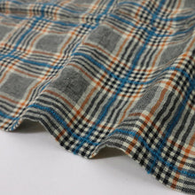 画像をギャラリービューアに読み込む, 【中古】新品 長尺 単衣 木綿着物 細やかヘリンボンの格子 グレー多色 カジュアル 身丈165cm 裄丈70cm 単衣着物 KH8-8
