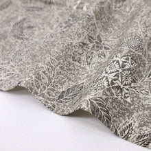 画像をギャラリービューアに読み込む, 【中古】長尺 単衣 お召 松煙染 花唐草 叩き染め 濃淡グレー カジュアル 身丈163.5cm 裄丈68cm 単衣着物 KH9-7
