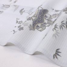 画像をギャラリービューアに読み込む, 【中古】長尺 洗える夏着物 絽 小紋 茶屋辻模様 カジュアル 淡い藤色 身丈164cm 裄丈66.5cm 化繊着物 KP6-13
