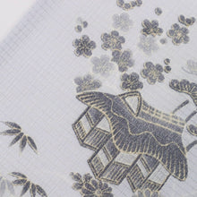 画像をギャラリービューアに読み込む, 【中古】長尺 洗える夏着物 絽 小紋 茶屋辻模様 カジュアル 淡い藤色 身丈164cm 裄丈66.5cm 化繊着物 KP6-13
