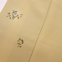 画像をギャラリービューアに読み込む, 【中古】長尺 特選 小紋 小さな花唐草模様 飴色ベージュ カジュアル 身丈163.5cm 裄丈65.5cm 袷正絹着物 KY2-8
