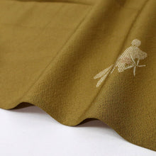 画像をギャラリービューアに読み込む, 【中古】単衣 長尺 小紋 花うさぎ江戸小紋柄 シンプル飛び柄 からし色 黄土色 黄色 ふだん着物洗替えに♪ カジュアル 身丈166cm 裄丈68cm 正絹 KY4-47
