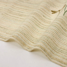 画像をギャラリービューアに読み込む, 【中古】洗える♪単衣着物 小紋 点描の縞にとんぼ 鳥の子色 カジュアル 作家落款有 身丈166.5cm 裄丈71cm 化繊着物 KY7-124
