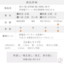 画像をギャラリービューアに読み込む, 【中古】長尺 紬 訪問着 霞と雪輪に格子 利休鼠グリーン 身丈168cm 裄丈66cm 袷正絹着物 tlsize トールサイズ［きものふりく］MG12-4
