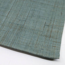 画像をギャラリービューアに読み込む, 【中古】夏の麻 名古屋帯 作家物 型絵染 魚の姿 落款有 カジュアル 青鈍色 長さ364.5cm 帯巾31cm 着物 NG5-48
