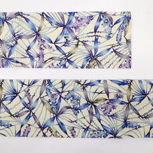 画像をギャラリービューアに読み込む, 【中古】名古屋帯 桔梗つなぎ型染め 白ちりめん地 カジュアル 普段着に 長さ374cm 帯巾31cm 正絹着物 NS5-13
