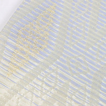 画像をギャラリービューアに読み込む, 【新品】お仕立て上り 夏の名古屋帯 西陣『佐々木染織』カジュアル 白 長さ372.5cm 帯巾30.5cm 正絹着物 NS8-9
