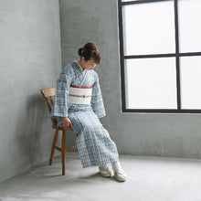 画像をギャラリービューアに読み込む, 洗える着物 阿波しじら【青碧】女性用 しじら織 夏着物 ゆかた 木綿 フルオーダー お仕立て 普段着 湯通し済み 着付け 着物 浴衣 和装 日本製 レディース H21広巾 H430cm×W114cm
