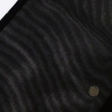 画像をギャラリービューアに読み込む, 【中古】長尺 希少『紗袷』小紋 角散らしのゆらぎと植物の縞 カジュアル 黒 身丈168cm 裄丈67cm 正絹着物 SB8-3
