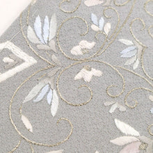 画像をギャラリービューアに読み込む, 【中古】刺繍 付下げ『山口美術織物』蘭に花唐草 セミフォーマル グレー 身丈160.5cm 裄丈69cm 袷正絹着物 SH10-26 msize

