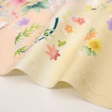 画像をギャラリービューアに読み込む, 仮絵羽 訪問着 吉祥文松竹梅華麗なる花々 フォーマル 淡い肌色 和装 きもの 袷正絹着物 SY9-14
