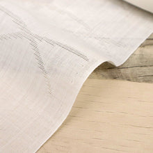 画像をギャラリービューアに読み込む, 麻襦袢 反物 夏の長襦袢『小千谷本麻紋紗』白 芝に桔梗 麻着物 反巾36cm お仕立て可 反24-307
