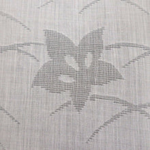 画像をギャラリービューアに読み込む, 麻襦袢 反物 夏の長襦袢『小千谷本麻紋紗』白 芝に桔梗 麻着物 反巾36cm お仕立て可 反24-307
