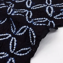 画像をギャラリービューアに読み込む, 手しぼり 浴衣反物 シンプル七宝繋 濃紺 カジュアル 木綿 夏着物 お仕立て可 和装 絞り きもの 反25-150
