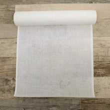 画像をギャラリービューアに読み込む, 反物 夏の紋紗 長襦袢 白 花の地紋 着物下 麻×化繊 交織 反巾36cm お仕立て可 反25-153
