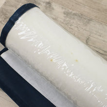 画像をギャラリービューアに読み込む, 反物 夏の紋紗 長襦袢 白 花の地紋 着物下 麻×化繊 交織 反巾36cm お仕立て可 反25-153
