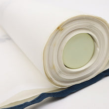 画像をギャラリービューアに読み込む, 反物 夏の紋紗 長襦袢 白 花の地紋 着物下 麻×化繊 交織 反巾36cm お仕立て可 反25-153
