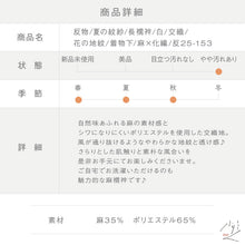 画像をギャラリービューアに読み込む, 反物 夏の紋紗 長襦袢 白 花の地紋 着物下 麻×化繊 交織 反巾36cm お仕立て可 反25-153
