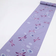 画像をギャラリービューアに読み込む, 浴衣反物 ブランド和風館ICHI 雨降りとんぼ 交織 淡い紫色 夏着物 テンセル75％ レーヨン25％ 反巾38cm 長さ12m カジュアル 普段着 お仕立て可 反25-162
