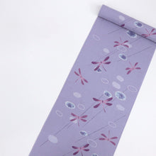 画像をギャラリービューアに読み込む, 浴衣反物 ブランド和風館ICHI 雨降りとんぼ 交織 淡い紫色 夏着物 テンセル75％ レーヨン25％ 反巾38cm 長さ12m カジュアル 普段着 お仕立て可 反25-162
