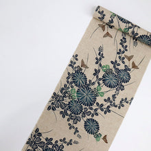 画像をギャラリービューアに読み込む, 浴衣反物『天洋からむし』綿紬 秋草菊萩模様 木綿 夏着物 反巾37.5cm カジュアル 普段着 お仕立て可 反25-167

