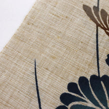 画像をギャラリービューアに読み込む, 浴衣反物『天洋からむし』綿紬 秋草菊萩模様 木綿 夏着物 反巾37.5cm カジュアル 普段着 お仕立て可 反25-167
