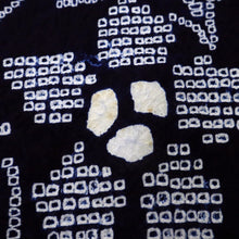 画像をギャラリービューアに読み込む, 手しぼり 浴衣反物 クレマチスの花模様 濃紺 木綿 反巾36cm カジュアル お仕立可 夏着物 反25-171
