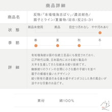 画像をギャラリービューアに読み込む, 浴衣『本場鳴海志ぼり』反物 扇子とライン 濃淡紺色 木綿 カジュアル 夏着物 お仕立て可 和装 絞り きもの 反25-31
