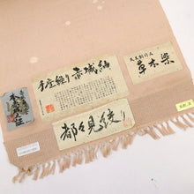 画像をギャラリービューアに読み込む, 反物『赤城紬』青柳 付下げ 都々見絞り ピンク 草木染 カジュアル 正絹着物 反巾38cm 古反 お仕立て可 反25-4
