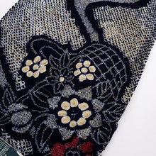 画像をギャラリービューアに読み込む, 浴衣『本場有松しぼり』反物 流線花籠模様 紺 木綿 カジュアル 夏着物 お仕立て可 和装 絞り きもの 反25-69
