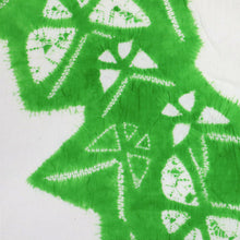 画像をギャラリービューアに読み込む, 手しぼり 浴衣反物 ちょうちょ 白×グリーン 木綿 長さ11.1m 反巾35cm カジュアル お仕立可 夏着物 反25-99
